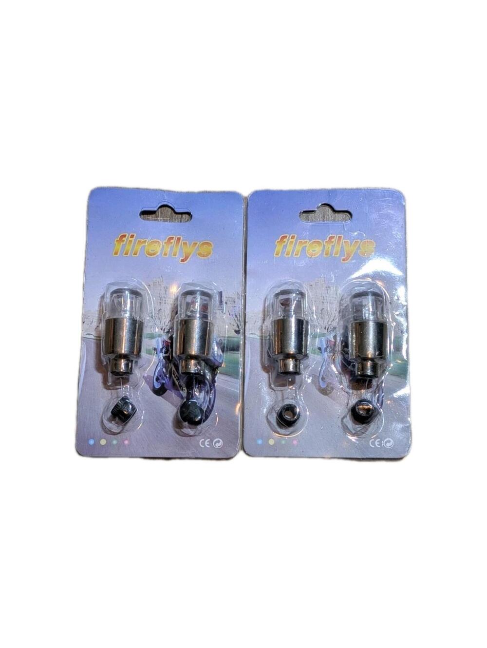 Firefly Wheel Light Tire Valve LED Car Bike New Safety at Night 2 Pack